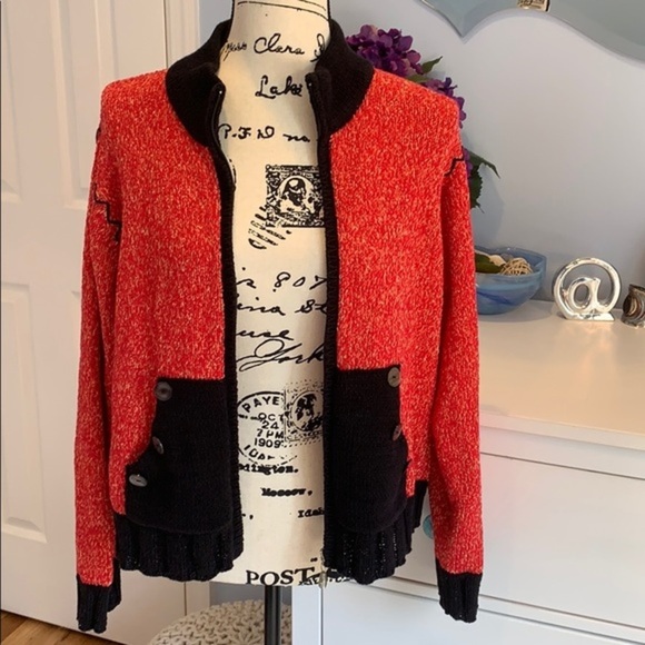 Vintage Fia Italia Hand loomed Full Zip Cardigan - Picture 2 of 7